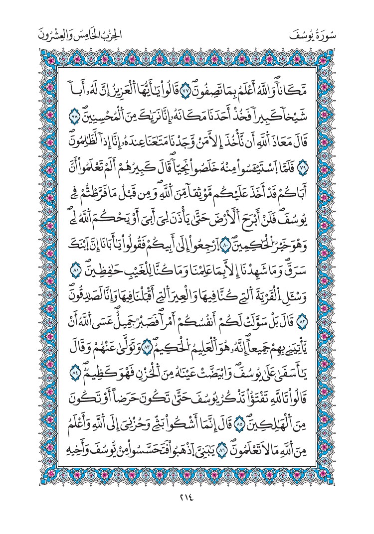 مصحف المدينة - صفحة 214