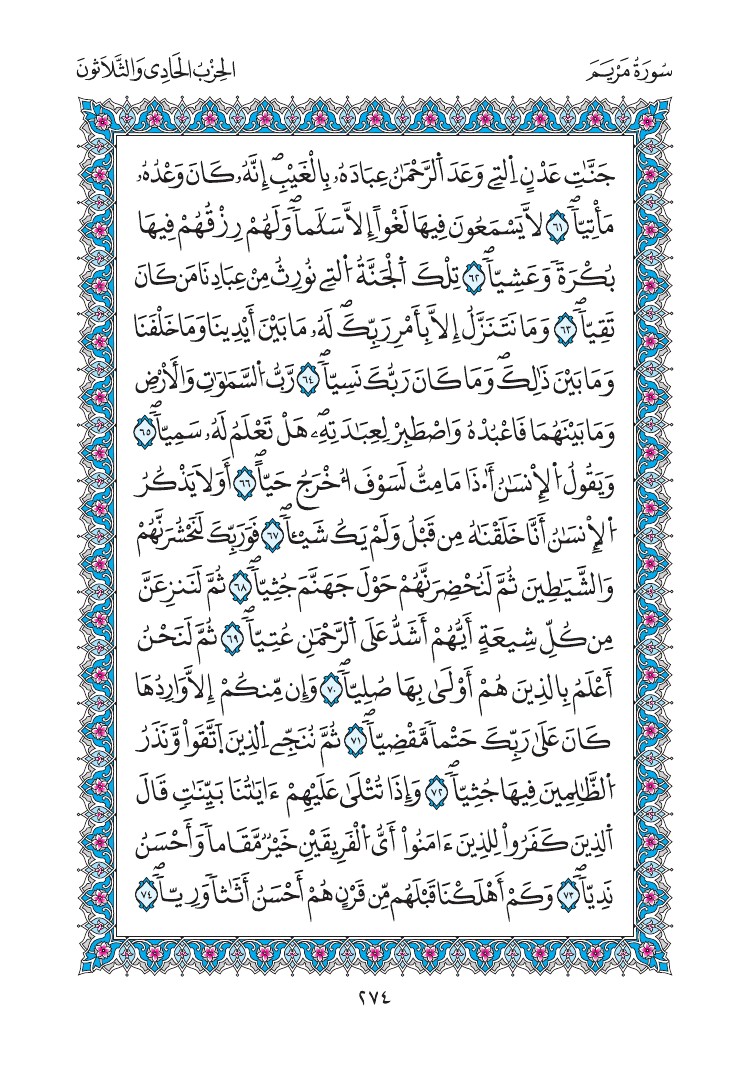 مصحف المدينة - صفحة 274