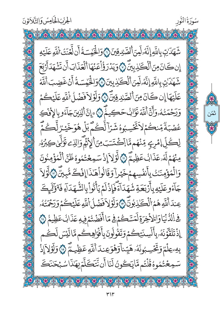 مصحف المدينة - صفحة 313