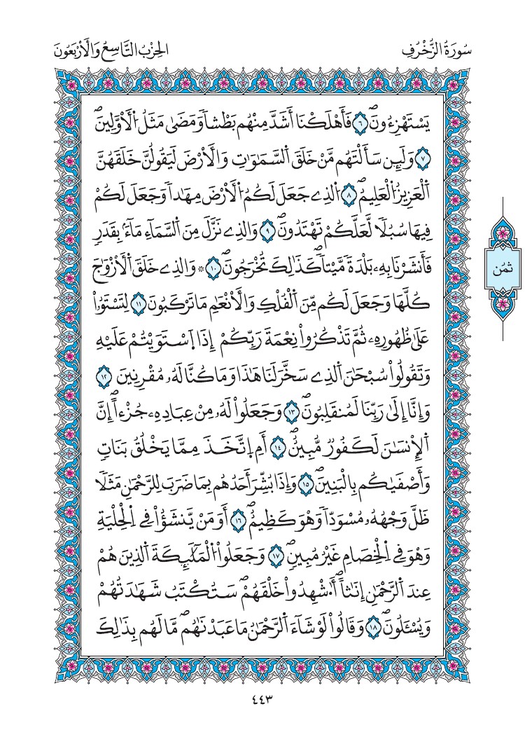 مصحف المدينة - صفحة 443