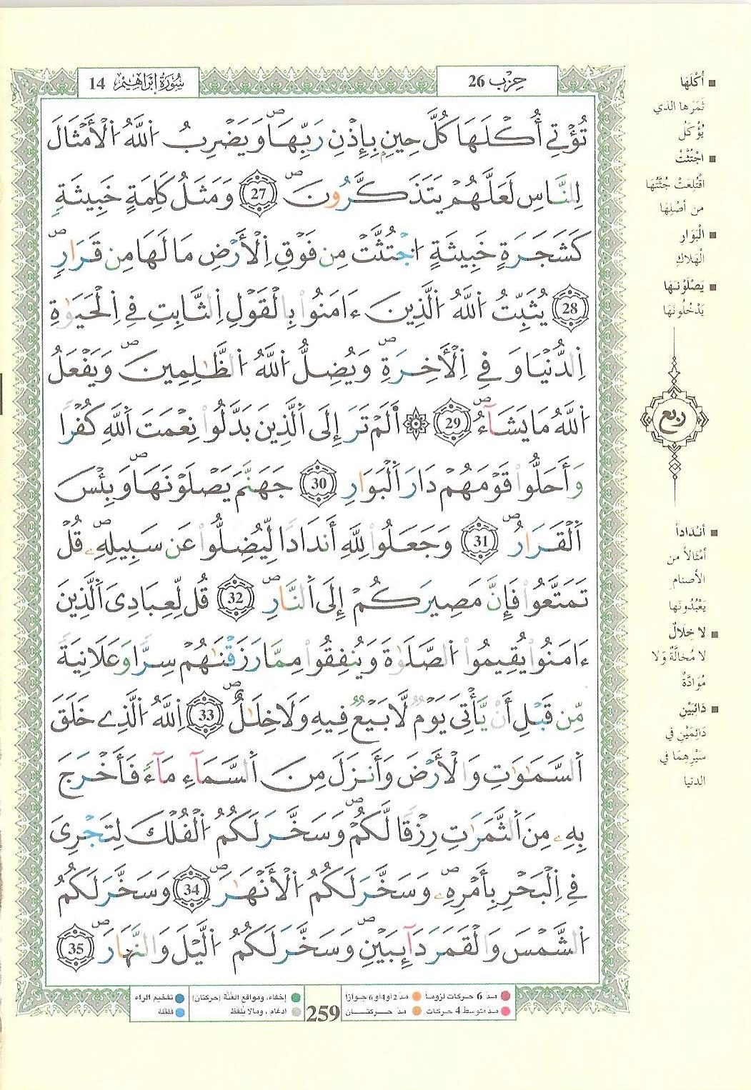 مصحف التجويد - صفحة 259