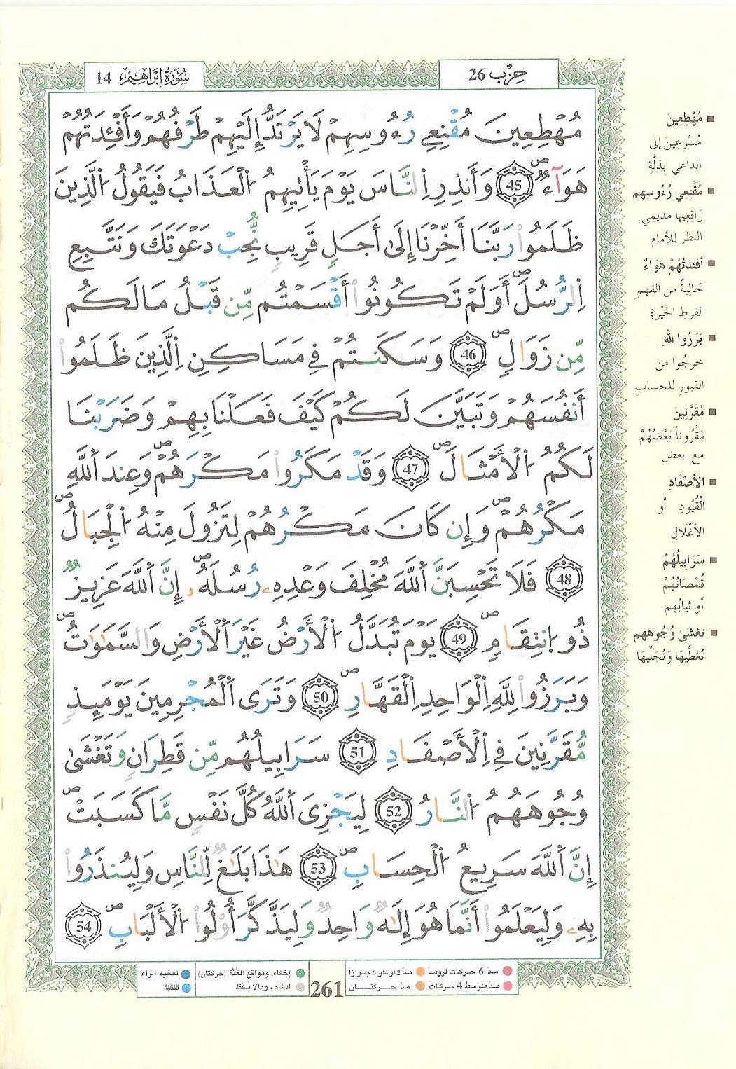 مصحف التجويد - صفحة 261