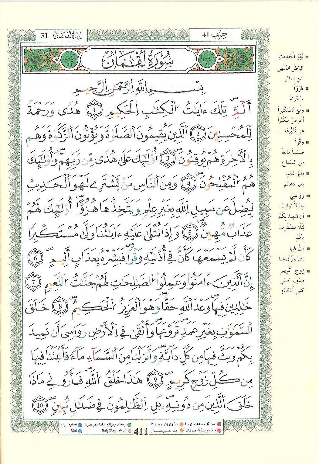 مصحف التجويد - صفحة 411