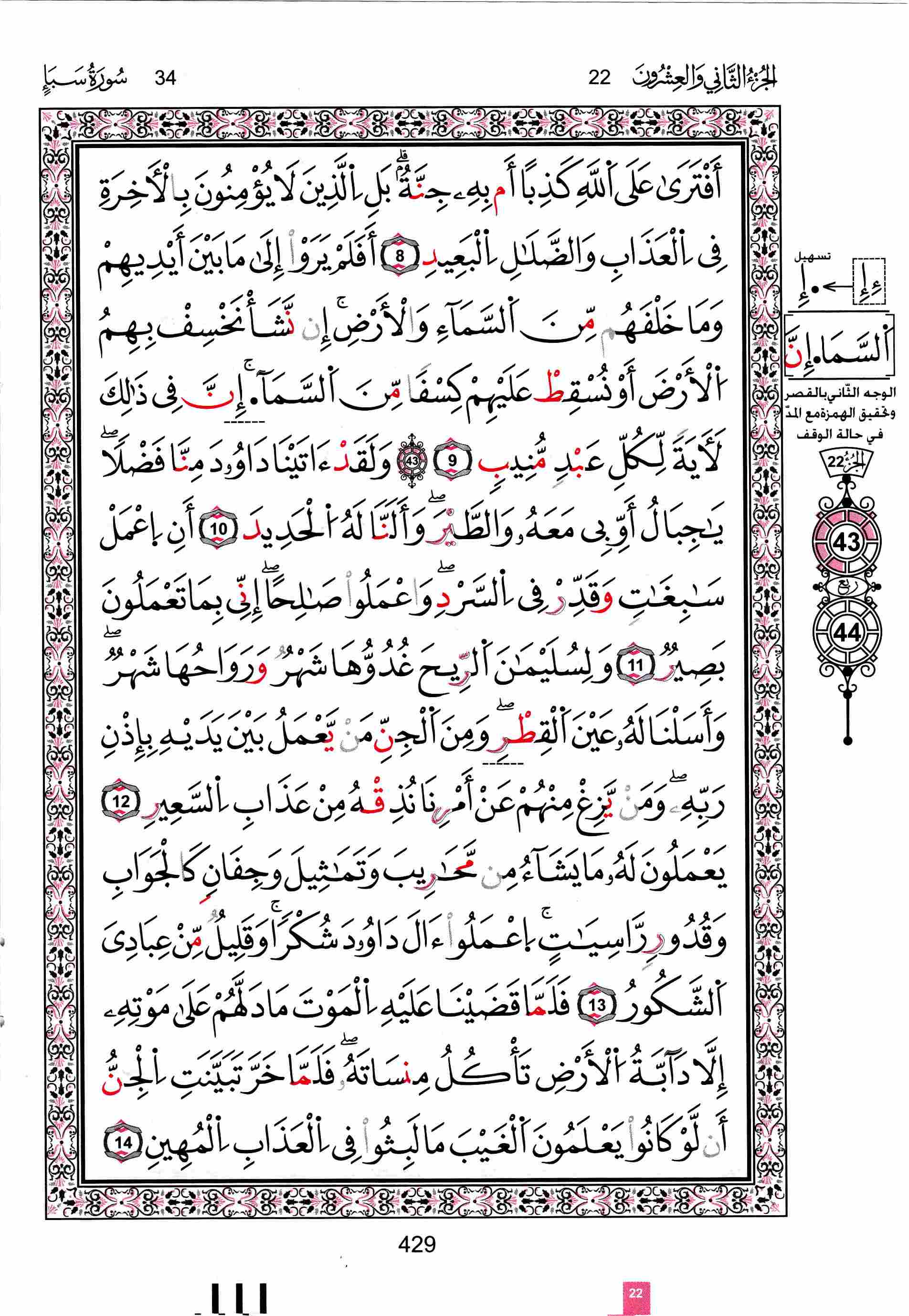 مصحف تونس - صفحة 429