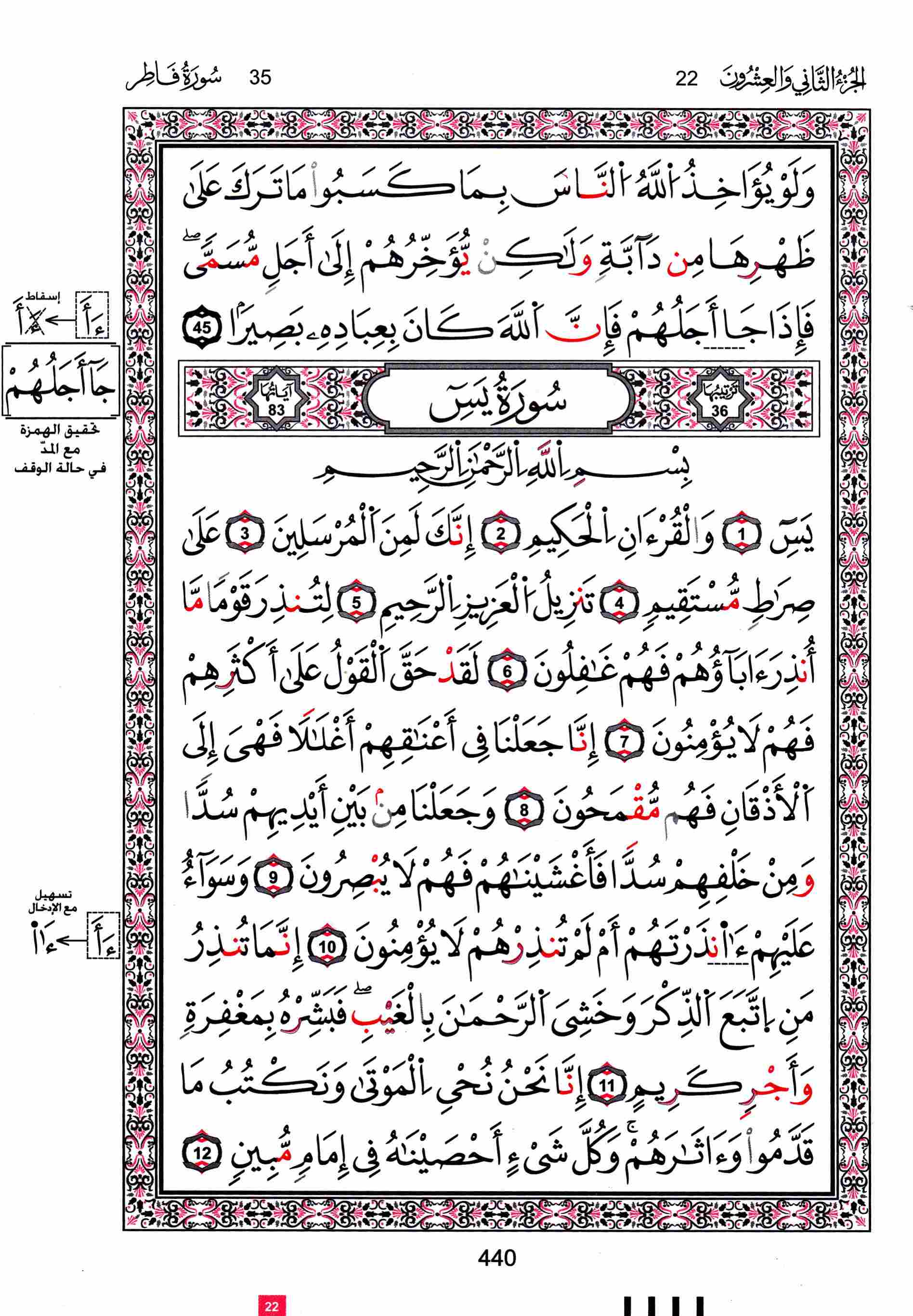 مصحف تونس - صفحة 440